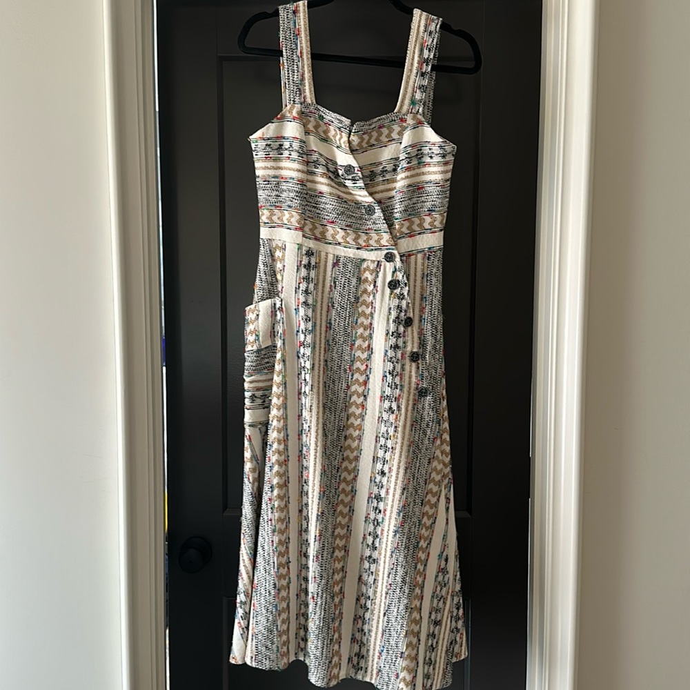SZ 6 Eva Franco Utility Midi Dress